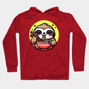 Sloth's Ramen Feast: Chopstick Master in Kawaii World Hoodie